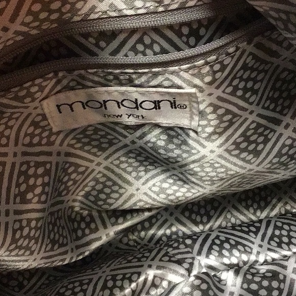 MONDANI women’s bag  8”x 16”x 6”  black & silver - Picture 2 of 7